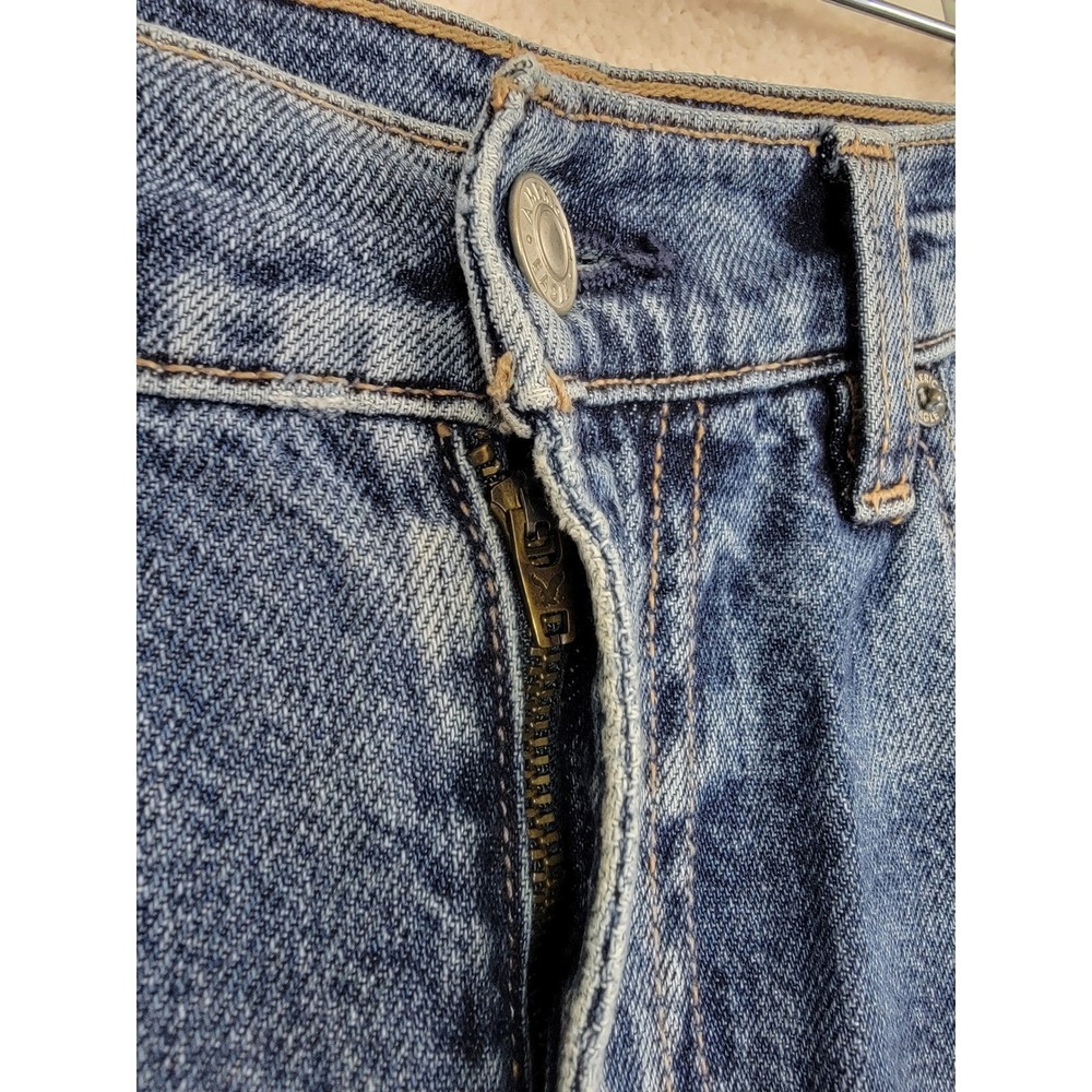 American Eagle Low-Rise Baggy Jeans Womens 12 Long Blue Wide Leg Y2K Retro Denim - Picture 8 of 14